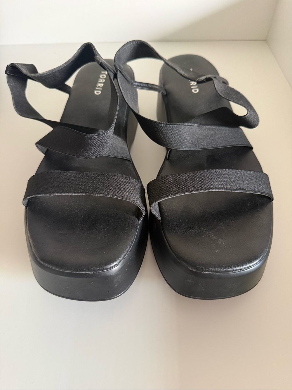 torrid Black Platform Elastic-Strap Sandals - Picture 2 of 4
